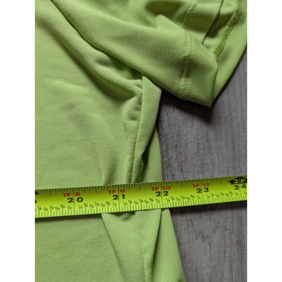 Susan Graver Lime Green Short Sleeve V-Neck Blouse 1X Lightweight Womens Top - Picture 7 of 7